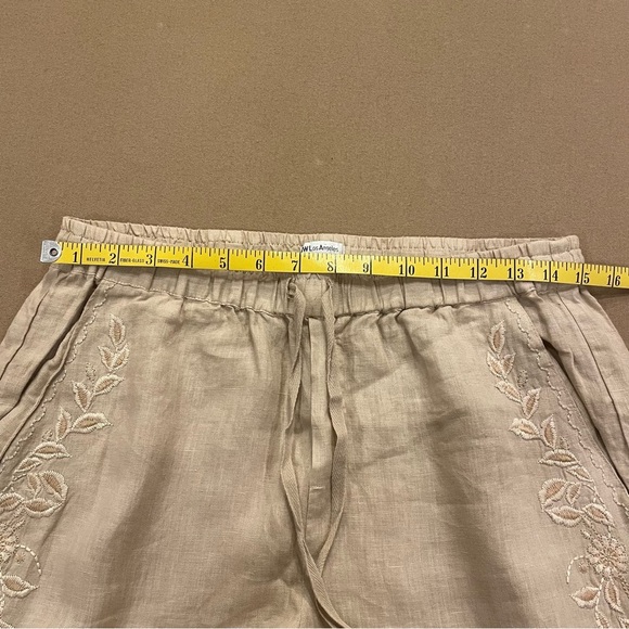 JW Los Angeles Linen Embroidered Joggers Size Small - Picture 11 of 13